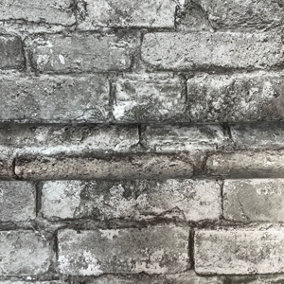 Charcoal Brick Effect Wallpaper Fine Decor FD31284