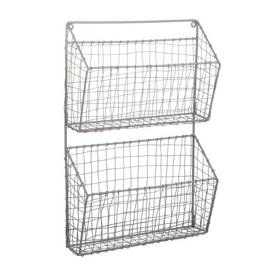 Charcoal Grey 2 Section Wire Storage Rack