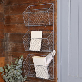 Charcoal Grey 3 Section Wire Storage Rack
