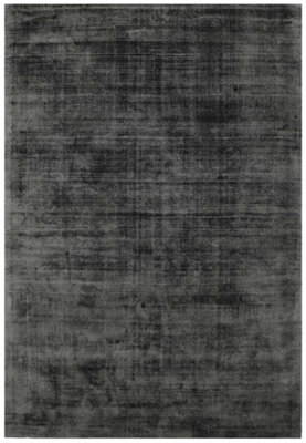 Charcoal Handmade , Luxurious , Modern , Plain Easy to Clean Viscose Rug for Living Room, Bedroom - 160cm X 230cm