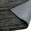 Charcoal Handmade , Luxurious , Modern , Plain Easy to Clean Viscose Rug for Living Room, Bedroom - 160cm X 230cm