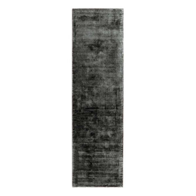 Charcoal Handmade , Luxurious , Modern , Plain Easy to Clean Viscose Rug for Living Room, Bedroom - 160cm X 230cm