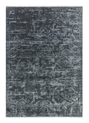 Charcoal Luxurious Modern,Abstract Rug For Bedroom & Living Room-120cm X 180cm