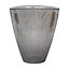 Charcoal Ribbed Vase H24.5Cm W21.5Cm