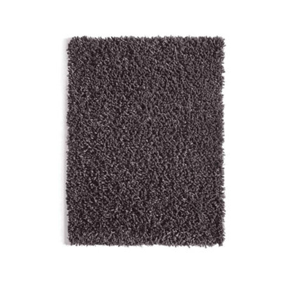 Charcoal Shaggy Wool Handmade , Luxurious , Modern , Plain , Shaggy Rug For Living Room and Bedroom-120cm X 170cm