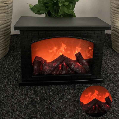 Charcoal Style LED Fireplace Flame Light , USB Table Lamp for Home ...