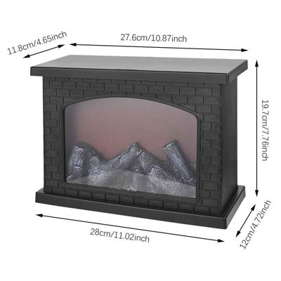 Charcoal Style LED Fireplace Flame Light , USB Table Lamp for Home ...