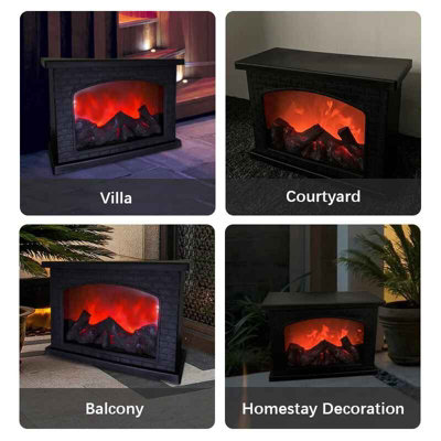 Charcoal Style LED Fireplace Flame Light , USB Table Lamp for Home ...