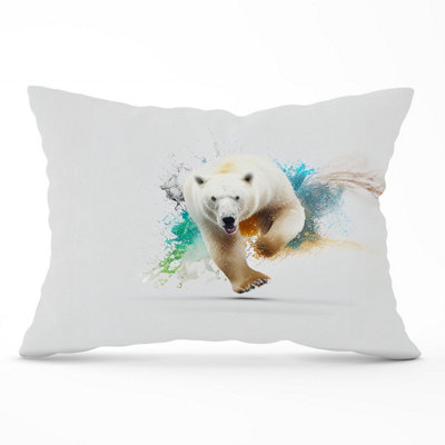 Charging Polar Bear Cushions 33cm x 48cm