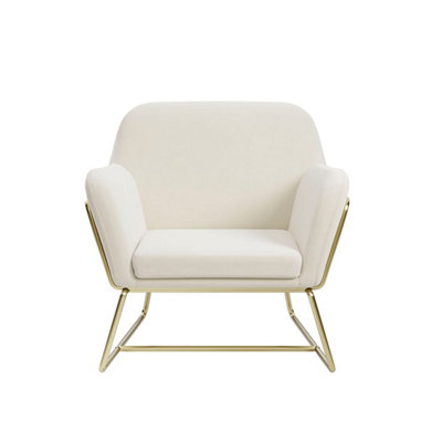 Charles Armchair Cream Gold Frame