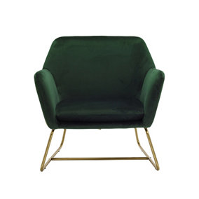 Charles Armchair Racing Green Gold Frame