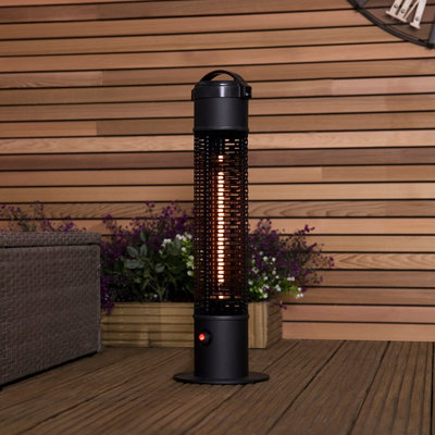 Charles Bentley 1200W Electric Outdoor Patio Tower Heater DIY at B&Q