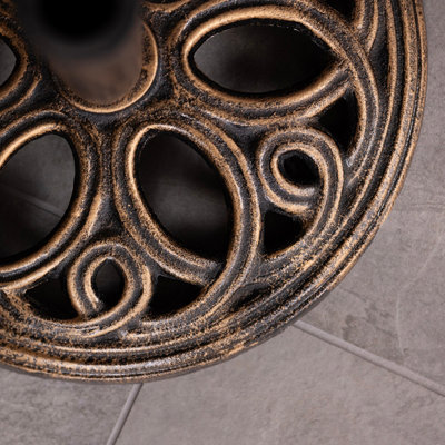 Charles Bentley 12kg Cast Iron Round Patio Umbrella Parasol Base Stand - Bronze - 3