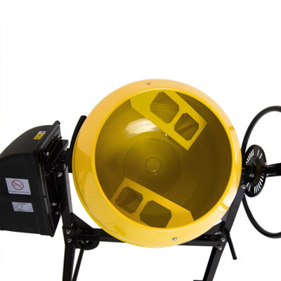 Charles Bentley 140L 230V 550W Portable Cement Concrete Mixer with Wheels - 4