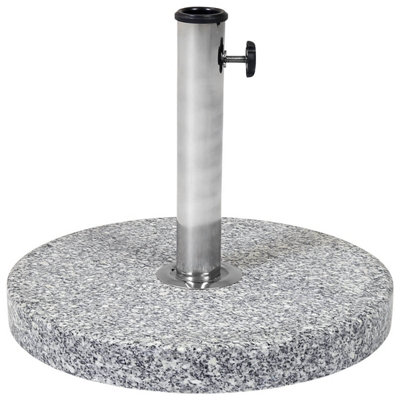 Charles Bentley 15Kg Round Granite Parasol Base Stone Umbrella Stand - 4
