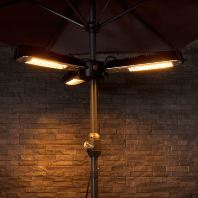 Charles Bentley 2000W Parasol Patio Mounted Electric Heater | DIY at Bu0026Q