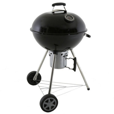 Charles Bentley 21" Premium Charcoal  Kettle BBQ Enamel Coated Steel - Black