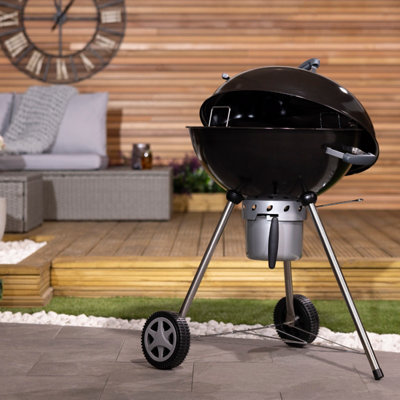 Charles Bentley 21" Premium Charcoal  Kettle BBQ Enamel Coated Steel - Black - 8