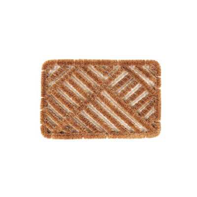 Charles Bentley 23" Natural Coir & Wire Boot Scraper Twist Door Mat 40x60cm