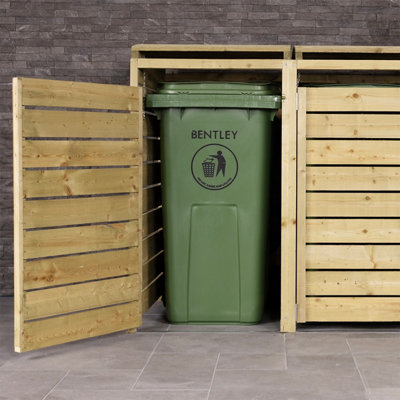 Charles Bentley 240 Litre Green Wheelie Bin Weatherproof and durable