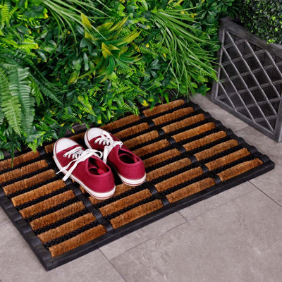 Charles Bentley 29.5" Natural Coir and Rubber Boot Scraper Door Mat 45x75cm - 4
