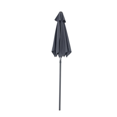 Charles Bentley 2m Garden Patio Market Umbrella Parasol Crank Function Grey - 6