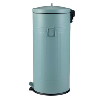 Charles Bentley 30L Retro Steel Waste Rubbish Kitchen Pedal Bin Heritage Green - 7