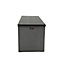 Charles Bentley 390L Large Outdoor Garden Plastic Storage Box, Grey/Black