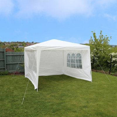 Charles Bentley 3m x 3m Gazebo/Tent Awning Wedding/Party Tent Showerproof White - 4