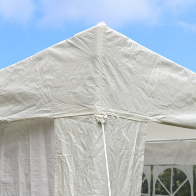 Charles Bentley 3m x 3m Gazebo/Tent Awning Wedding/Party Tent Showerproof White - 5