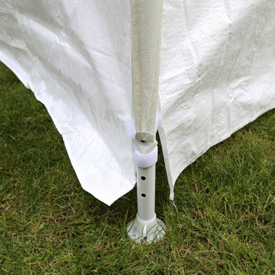 Charles Bentley 3m x 3m Gazebo/Tent Awning Wedding/Party Tent Showerproof White - 6