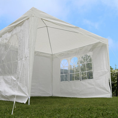 Charles Bentley 3m x 3m Gazebo/Tent Awning Wedding/Party Tent Showerproof White - 7