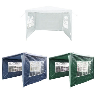 Charles Bentley 3m x 3m Gazebo/Tent Awning Wedding/Party Tent Showerproof White - 8