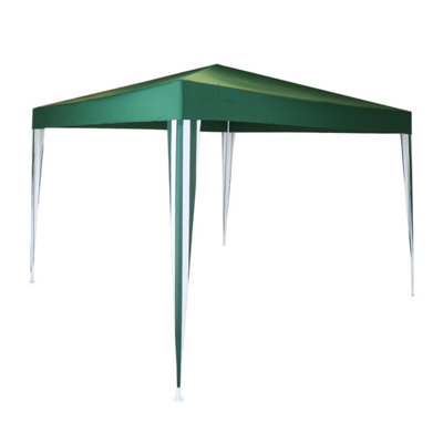 Charles Bentley 3x3m Polyester Gazebo Green/Stripe Showerproof