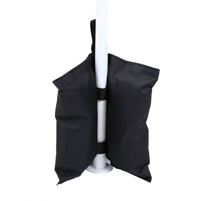 Charles Bentley 4pc Gazebo Leg Weight Bags Black 300D Polyester with PVC Coating - 6