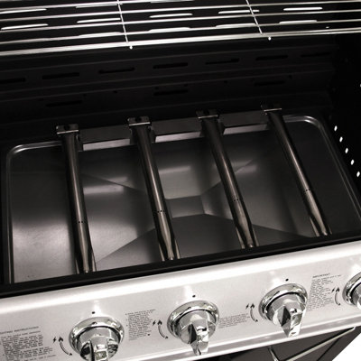 Charles Bentley 5 Burner Premium Gas BBQ  (4 x Burner + 1 Side Burner) - Black - 7