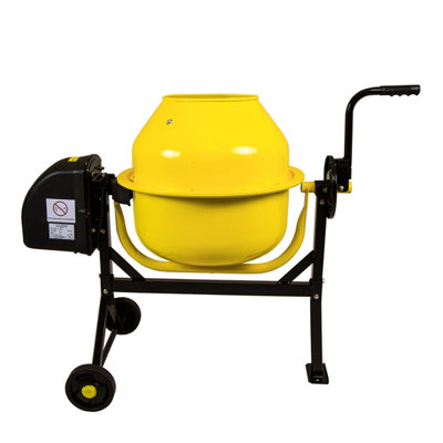 Charles Bentley 63L 230V 220W Portable Cement Concrete Sand Mixer with Wheels
