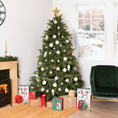 Charles Bentley 6ft Faux Nordic Spruce Hinged Christmas Tree Easy Assembly Price Comparisons | Compare The Build