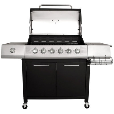 Charles Bentley 7 Burner Premium Gas Bbq Barbecue Side Burner - Black & Grey - 5
