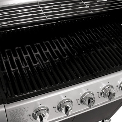 Charles Bentley 7 Burner Premium Gas Bbq Barbecue Side Burner - Black & Grey - 9