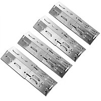 Charles Bentley Adjustable Gas BBQ Flame Tamer Four Pack Stainless Steel