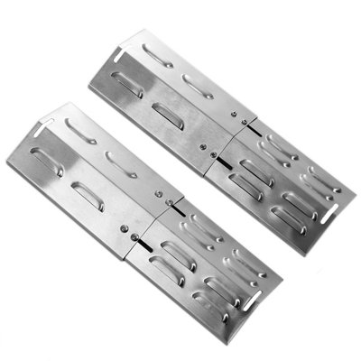 Charles Bentley Adjustable Gas BBQ Flame Tamer Two Pack Stainless Steel - 4