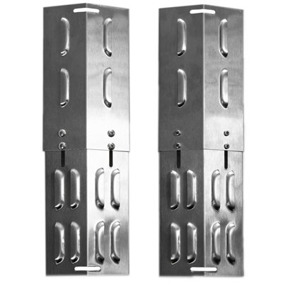 Charles Bentley Adjustable Gas BBQ Flame Tamer Two Pack Stainless Steel - 8
