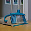 Charles Bentley Brights Indoor Long Handled Lobby Dustpan & Brush Set - Blue