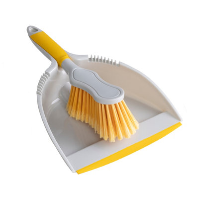 Charles Bentley 'Brights' Kitchen Bundle Dustpan & Brush Washing Up Yellow