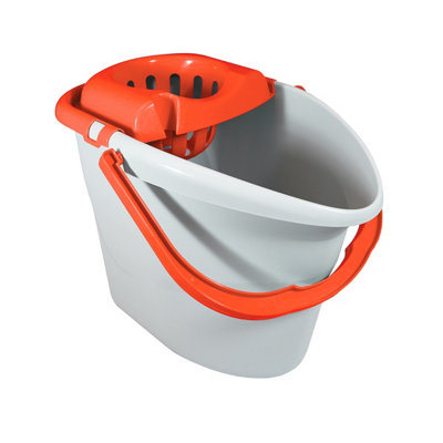 Charles Bentley 'Brights' Kitchen Bundle Set Mop Brush Scrub Squeegee Orange - 6