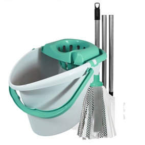Charles Bentley 'Brights' Microfibre Mop & Bucket Set - Mint Floor Cleaning Set