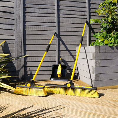 Charles Bentley Bulldozer Yard Broom Sweeper Heavy Duty Industrial With Handle - 7