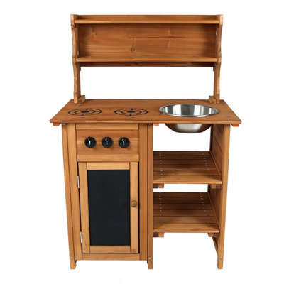 Charles Bentley Children's Mud Kitchen Cooking Garden Games Play Fir Wooden FSC