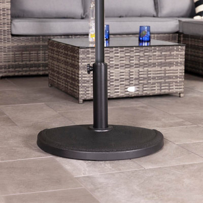 Charles Bentley Concrete Parasol Half Base for Half Canopy Umbrella - Dark Grey